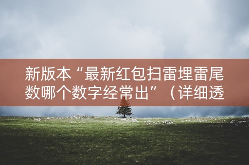 新版本“最新红包扫雷埋雷尾数哪个数字经常出”（详细透视教程）-哔哩哔哩