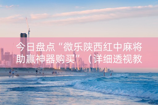 今日盘点“微乐陕西红中麻将助赢神器购买”（详细透视教程）-哔哩哔哩