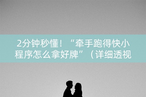 2分钟秒懂！“牵手跑得快小程序怎么拿好牌”（详细透视教程）-哔哩哔哩