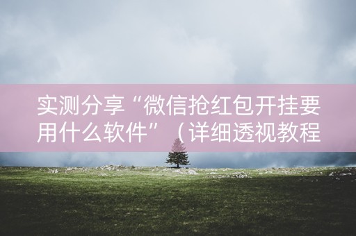 实测分享“微信抢红包开挂要用什么软件”（详细透视教程）-哔哩哔哩