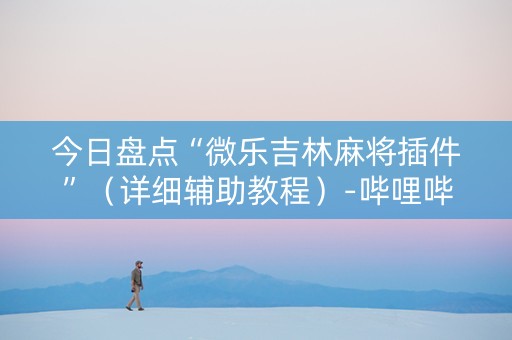 今日盘点“微乐吉林麻将插件”（详细辅助教程）-哔哩哔哩