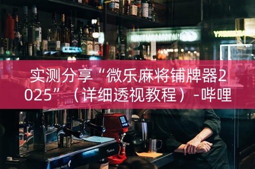 实测分享“微乐麻将铺牌器2025”（详细透视教程）-哔哩哔哩