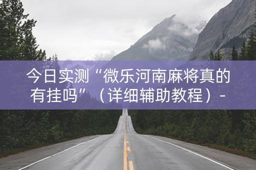 今日实测“微乐河南麻将真的有挂吗”（详细辅助教程）-哔哩哔哩