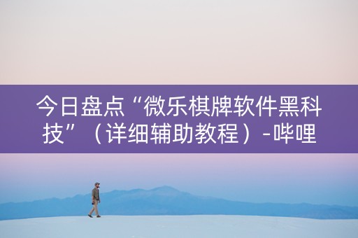 今日盘点“微乐棋牌软件黑科技”（详细辅助教程）-哔哩哔哩