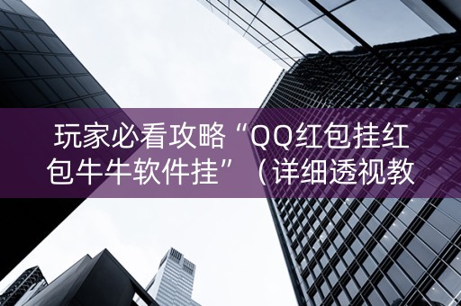 玩家必看攻略“QQ红包挂红包牛牛软件挂”（详细透视教程）-哔哩哔哩