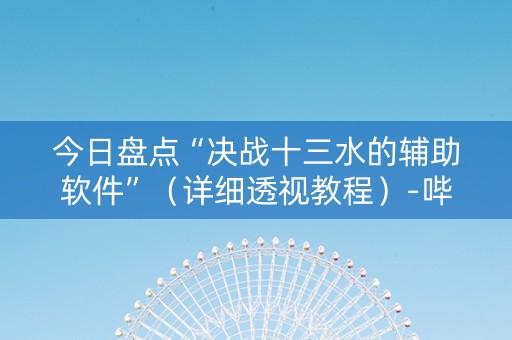 今日盘点“决战十三水的辅助软件”（详细透视教程）-哔哩哔哩