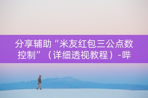 分享辅助“米友红包三公点数控制”（详细透视教程）-哔哩哔哩