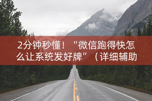 2分钟秒懂！“微信跑得快怎么让系统发好牌”（详细辅助教程）-哔哩哔哩