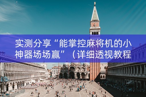 实测分享“能掌控麻将机的小神器场场赢”（详细透视教程）-哔哩哔哩