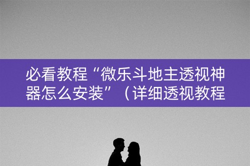 必看教程“微乐斗地主透视神器怎么安装”（详细透视教程）-哔哩哔哩