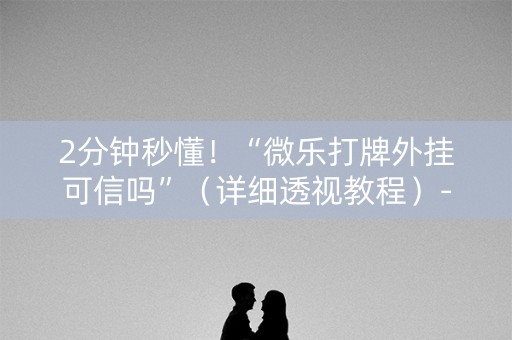 2分钟秒懂！“微乐打牌外挂可信吗”（详细透视教程）-哔哩哔哩