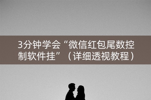 3分钟学会“微信红包尾数控制软件挂”（详细透视教程）-哔哩哔哩