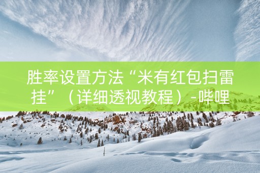 胜率设置方法“米有红包扫雷挂”（详细透视教程）-哔哩哔哩