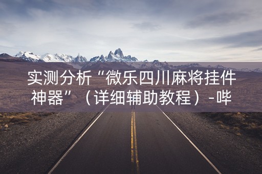 实测分析“微乐四川麻将挂件神器”（详细辅助教程）-哔哩哔哩