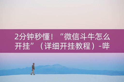 2分钟秒懂！“微信斗牛怎么开挂”（详细开挂教程）-哔哩哔哩