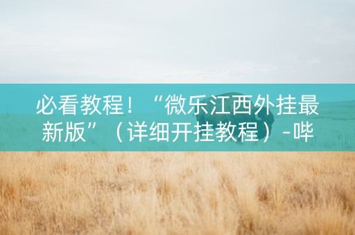 必看教程！“微乐江西外挂最新版”（详细开挂教程）-哔哩哔哩