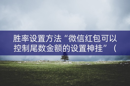 胜率设置方法“微信红包可以控制尾数金额的设置神挂”（详细透视教程）-哔哩哔哩