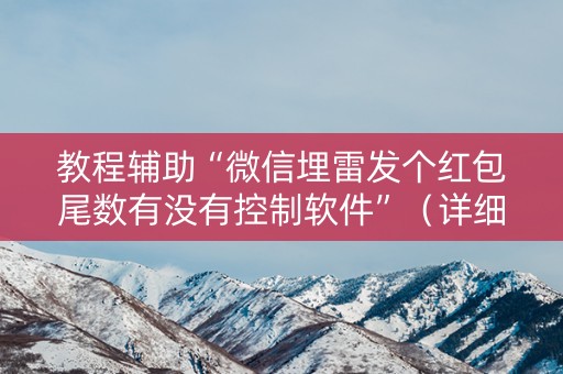 教程辅助“微信埋雷发个红包尾数有没有控制软件”（详细透视教程）-哔哩哔哩