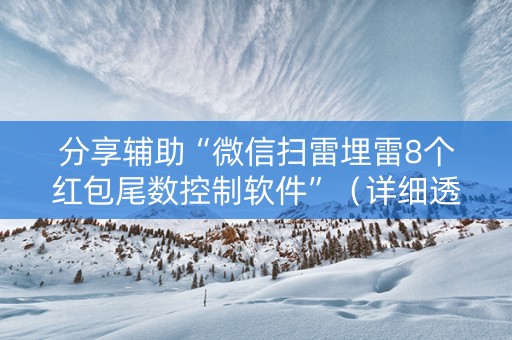 分享辅助“微信扫雷埋雷8个红包尾数控制软件”（详细透视教程）-哔哩哔哩