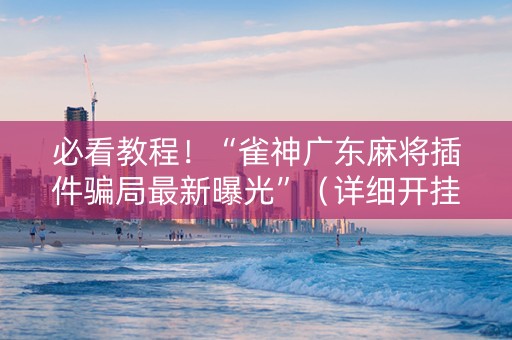必看教程！“雀神广东麻将插件骗局最新曝光”（详细开挂教程）-哔哩哔哩
