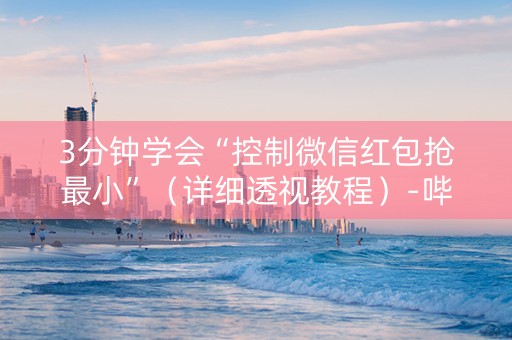 3分钟学会“控制微信红包抢最小”（详细透视教程）-哔哩哔哩