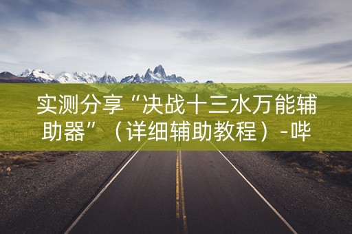 实测分享“决战十三水万能辅助器”（详细辅助教程）-哔哩哔哩