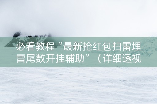 必看教程“最新抢红包扫雷埋雷尾数开挂辅助”（详细透视教程）-哔哩哔哩