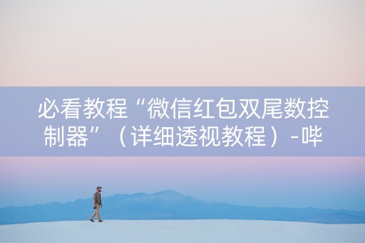 必看教程“微信红包双尾数控制器”（详细透视教程）-哔哩哔哩