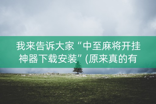 我来告诉大家“中至麻将开挂神器下载安装”(原来真的有挂)-知乎