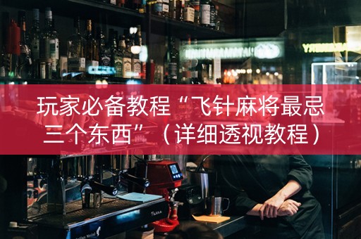 玩家必备教程“飞针麻将最忌三个东西”（详细透视教程）-哔哩哔哩