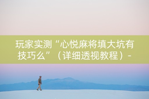 玩家实测“心悦麻将填大坑有技巧么”（详细透视教程）-哔哩哔哩