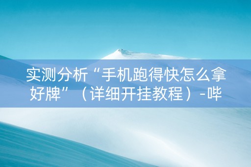 实测分析“手机跑得快怎么拿好牌”（详细开挂教程）-哔哩哔哩