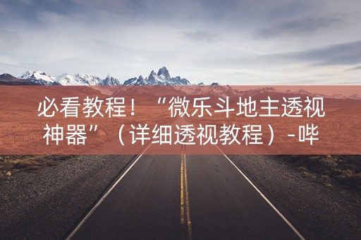 必看教程！“微乐斗地主透视神器”（详细透视教程）-哔哩哔哩