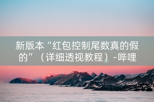 新版本“红包控制尾数真的假的”（详细透视教程）-哔哩哔哩