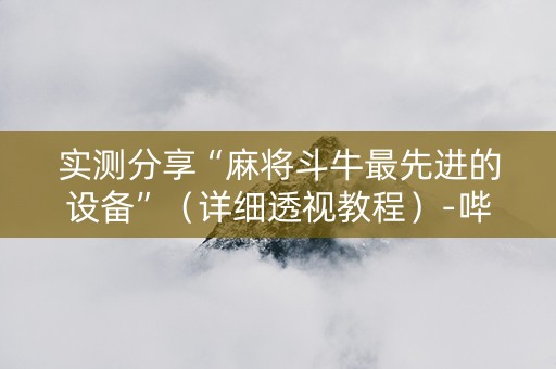 实测分享“麻将斗牛最先进的设备”（详细透视教程）-哔哩哔哩