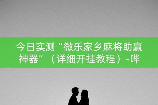 今日实测“微乐家乡麻将助赢神器”（详细开挂教程）-哔哩哔哩