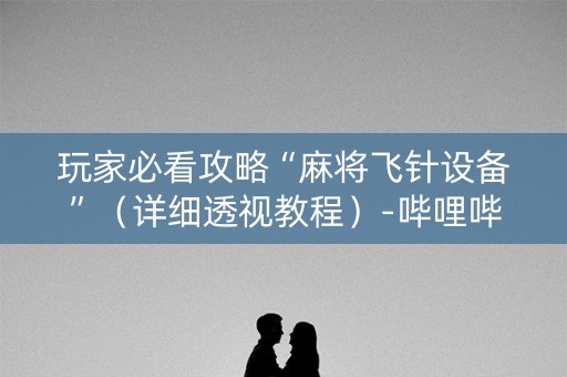 玩家必看攻略“麻将飞针设备”（详细透视教程）-哔哩哔哩
