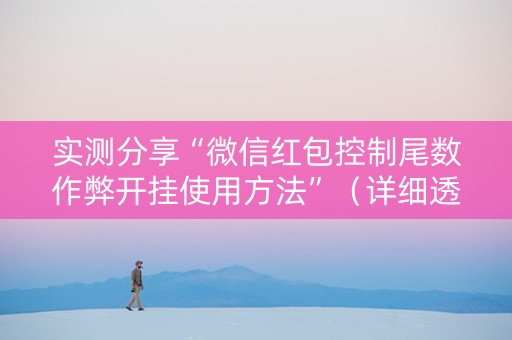 实测分享“微信红包控制尾数作弊开挂使用方法”（详细透视教程）-哔哩哔哩