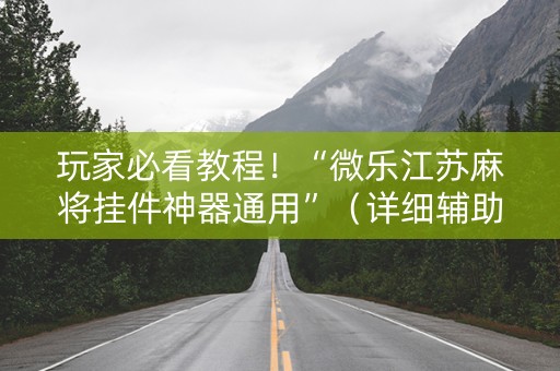 玩家必看教程！“微乐江苏麻将挂件神器通用”（详细辅助教程）-哔哩哔哩