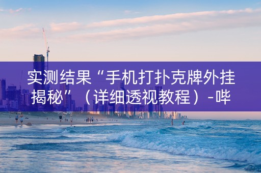实测结果“手机打扑克牌外挂揭秘”（详细透视教程）-哔哩哔哩