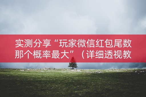 实测分享“玩家微信红包尾数那个概率最大”（详细透视教程）-哔哩哔哩