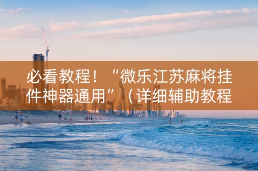 必看教程！“微乐江苏麻将挂件神器通用”（详细辅助教程）-哔哩哔哩