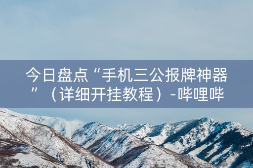 今日盘点“手机三公报牌神器”（详细开挂教程）-哔哩哔哩