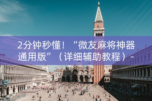 2分钟秒懂！“微友麻将神器通用版”（详细辅助教程）-哔哩哔哩