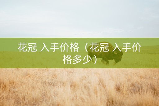 花冠 入手价格（花冠 入手价格多少）