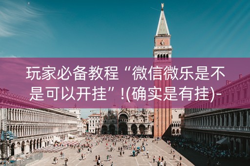 玩家必备教程“微信微乐是不是可以开挂”!(确实是有挂)-知乎