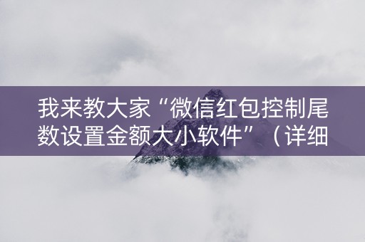 我来教大家“微信红包控制尾数设置金额大小软件”（详细透视教程）-哔哩哔哩