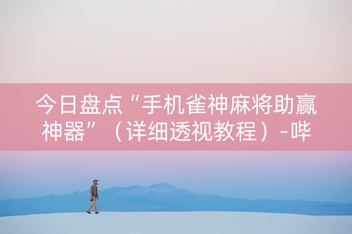 今日盘点“手机雀神麻将助赢神器”（详细透视教程）-哔哩哔哩