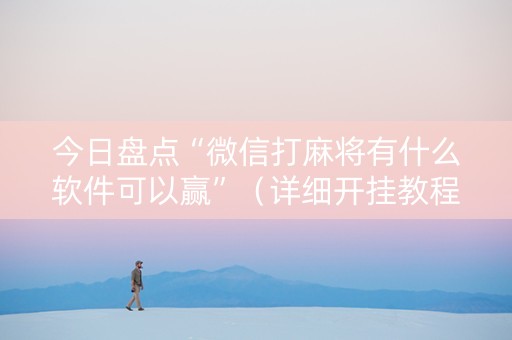 今日盘点“微信打麻将有什么软件可以赢”（详细开挂教程）-哔哩哔哩