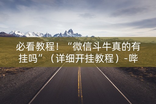 必看教程！“微信斗牛真的有挂吗”（详细开挂教程）-哔哩哔哩